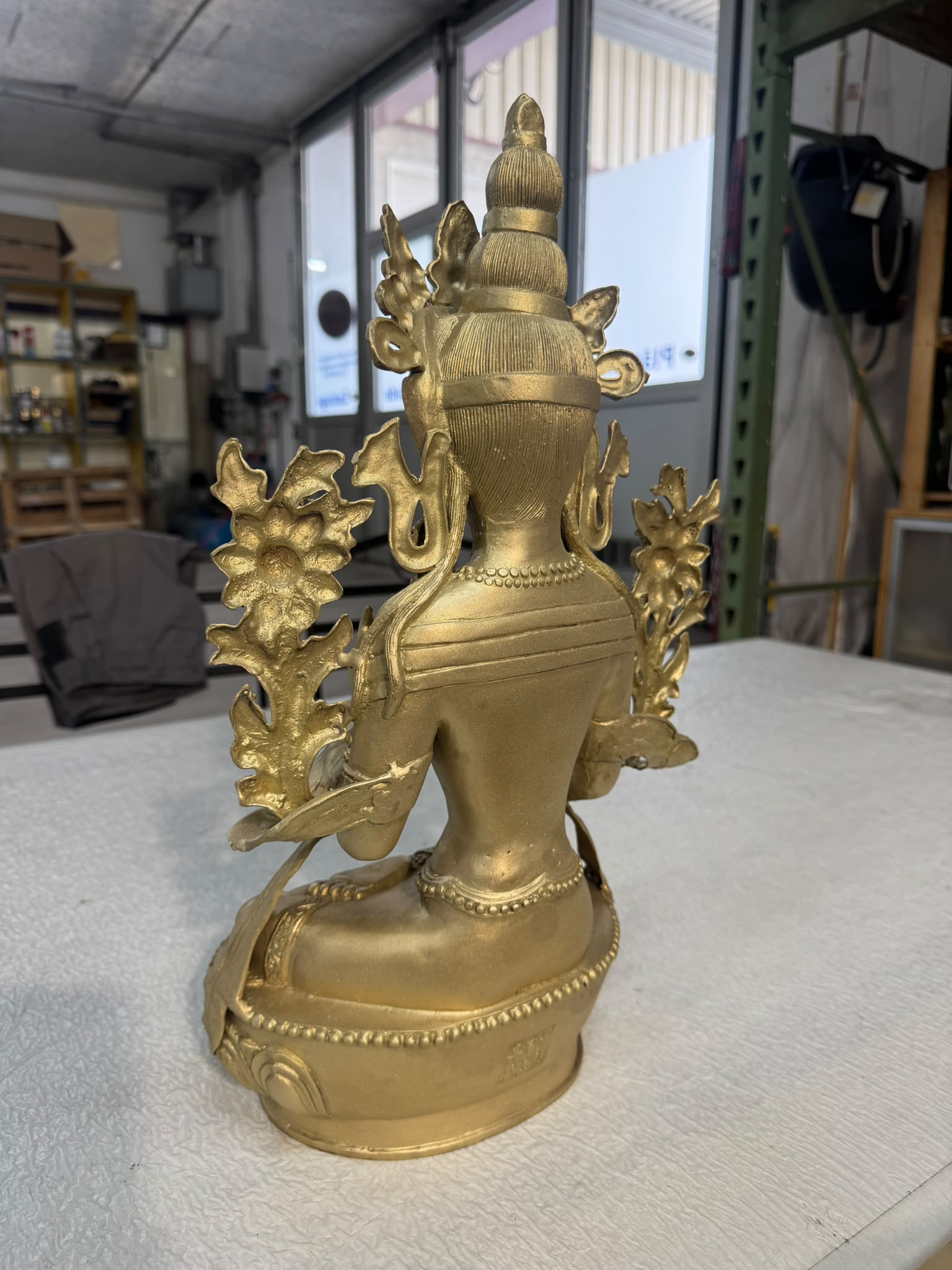 Microbillage statuette bronze résultat final