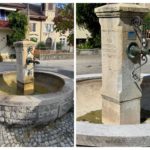 Aérogommage fontaine communale à Saubraz, restauration pierre et cuivre